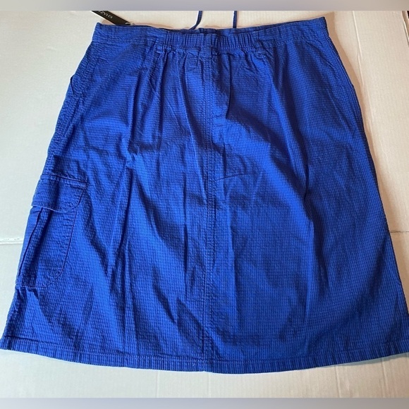 Khazana Womens Plus Size 1X Polyester Rayon Blend Blue Light Airy Midi Skirt - Picture 4 of 10